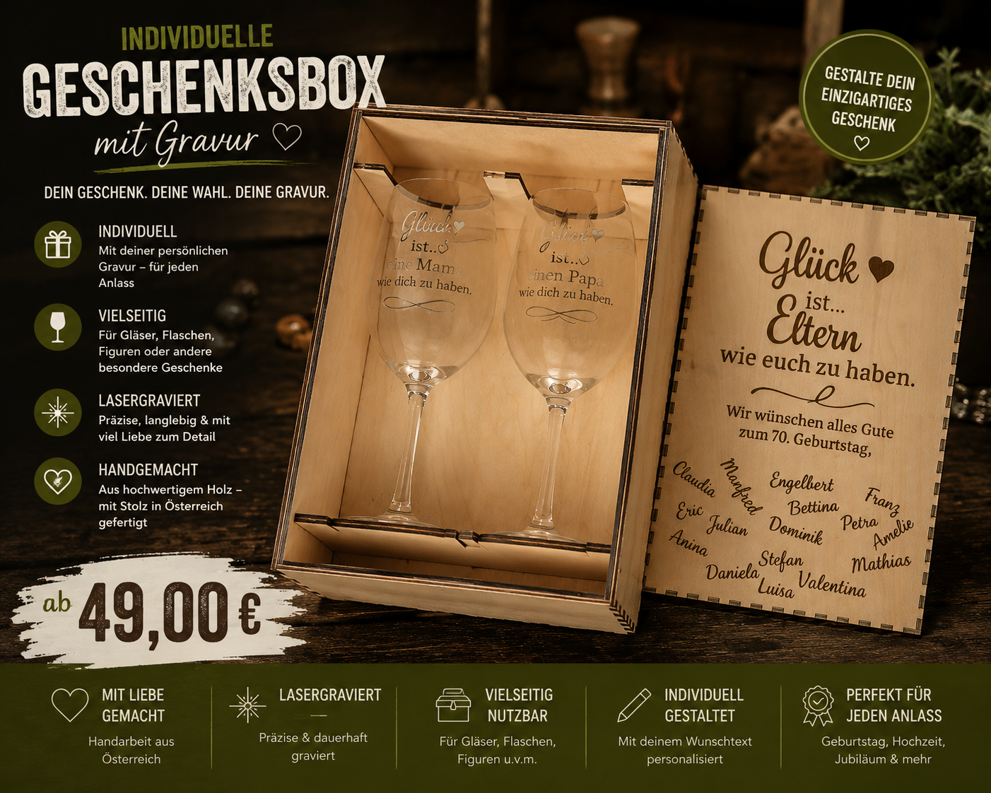 Geschenks Box ohne Inhalt
